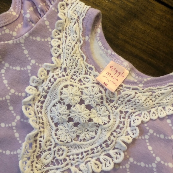 Giggle moon purple romper 9 months - Picture 2 of 3